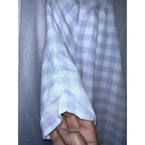 CHARLIE HOLIDAY JUNIPER TIE FRONT DAYTIME WRAP DRESS Lilac Size 4 - Picture 7 of 8